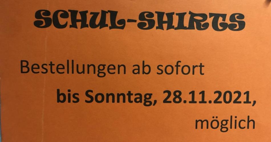 Schul-Shirts Aufruf bis 28.11.201